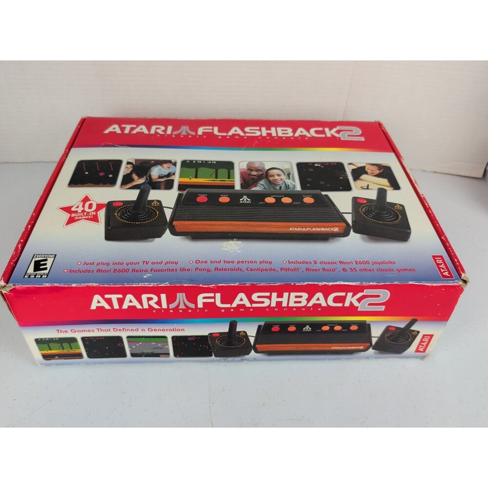 Atari Flashback 2 Black Classic Video Game Home Console With Accessories In Box